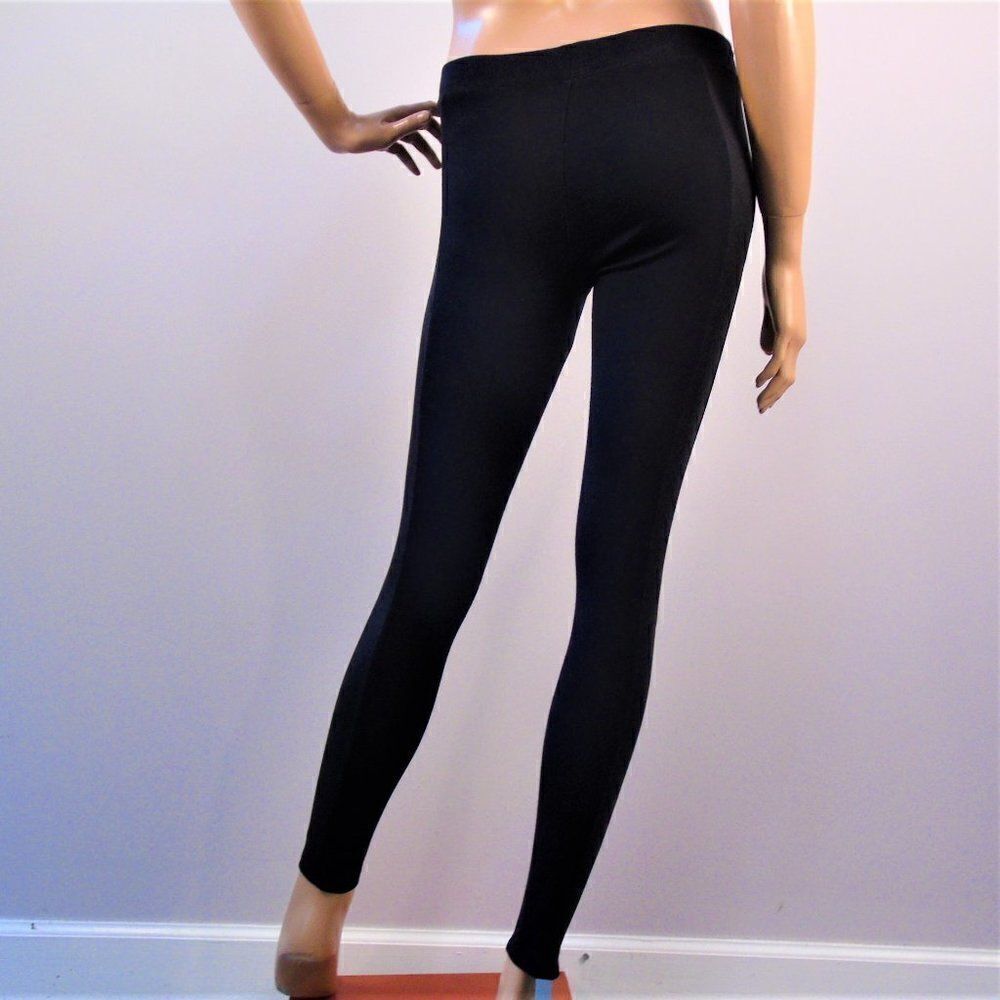 Express Black Tuxedo Stripe Leggings - Picture 4 of 6